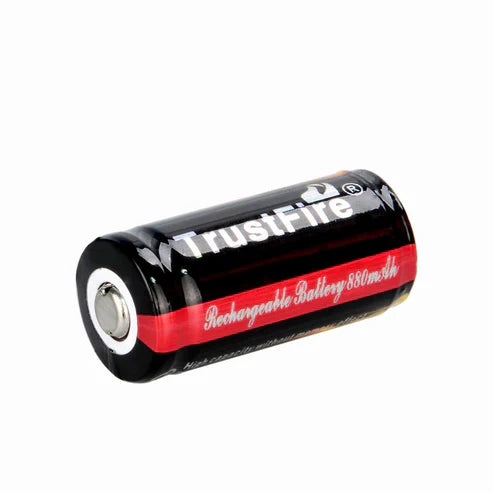 16340 Rechargeable Lithium-Ion Battery – 880mAh 3.7V Protected Cell