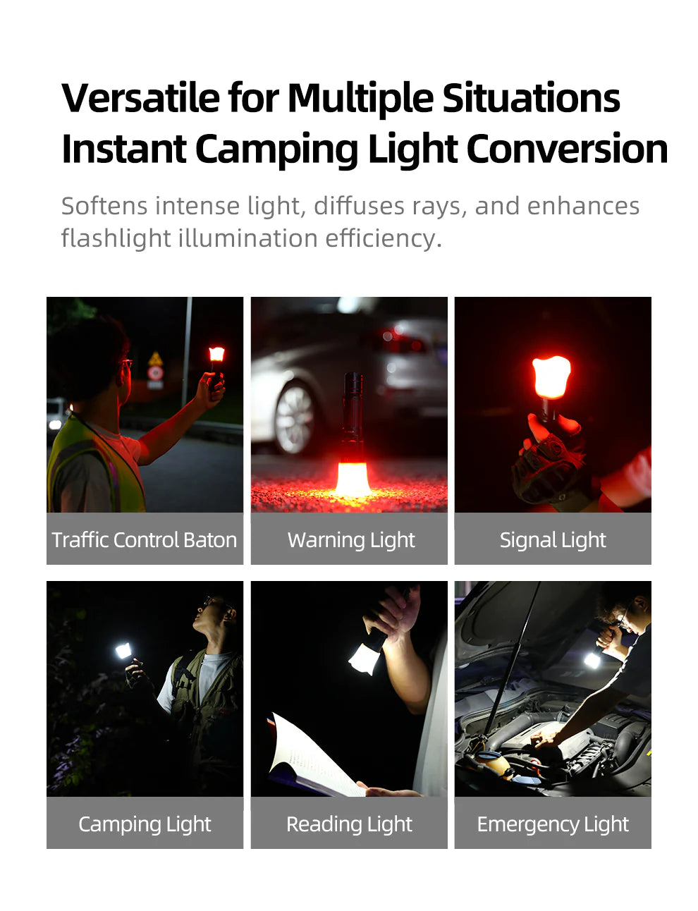 KTW5 Flashlight Diffuser Silicone Lantern Conversion