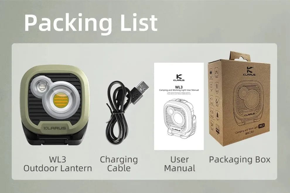 WL3 LED Work Light – 1500 Lumens for Work, Campsites, and Emergencies Klarus Work Light.