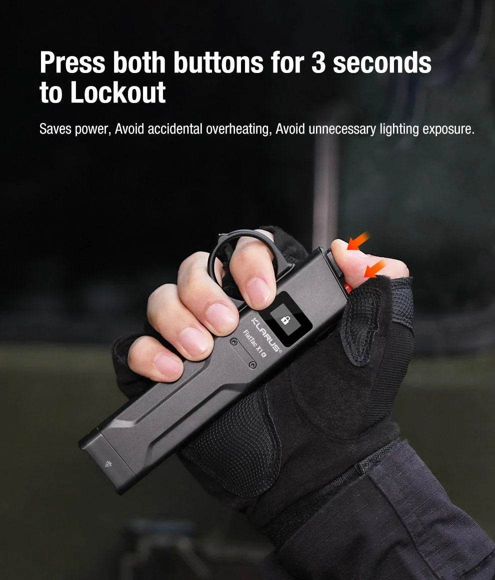 KLARUS FlatTac X1 Tactical EDC Flashlight | 4200 Lumens & Self-Defense Features Klarus EDC Flashlights.
