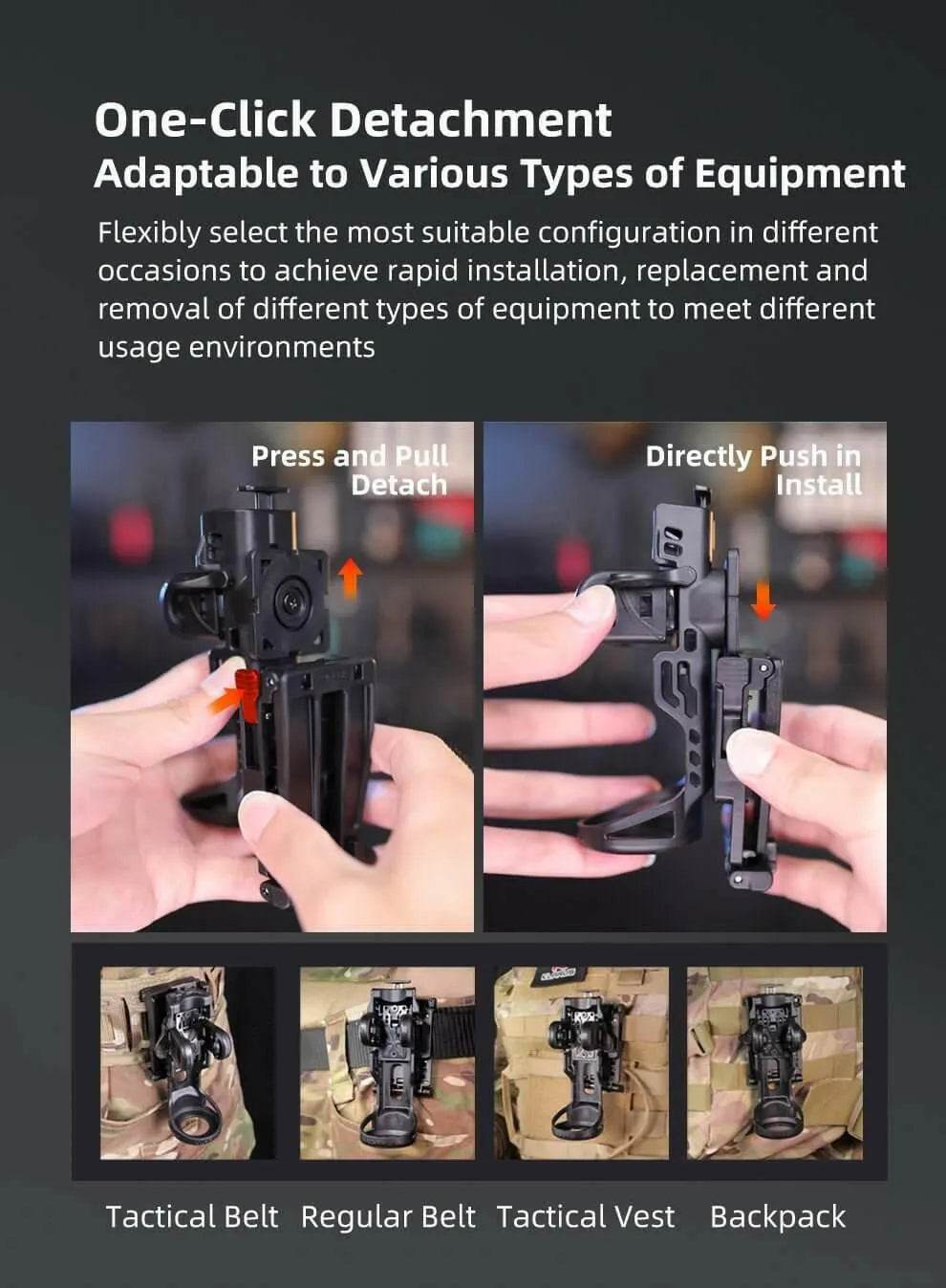 KLARUS AH3 Rapid Deploy Flashlight Holster – 360° Rotatable, Durable Klarus Accessories.