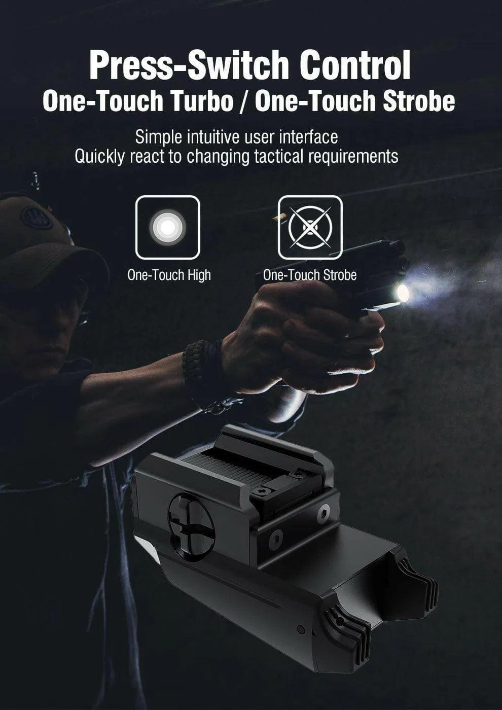 KLARUS GL1 Tactical Light – 600 Lumens, Compact, Tough Klarus Tactical Lights.