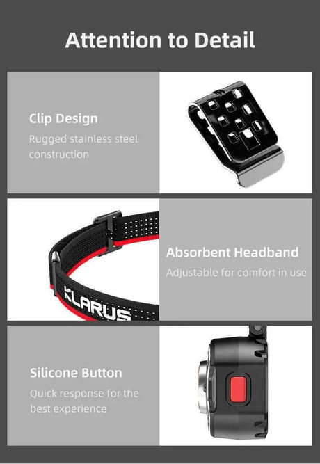 KLARUS HM3 Multifunction Headlamp – 670 Lumens, Lightweight Klarus Headlamps.