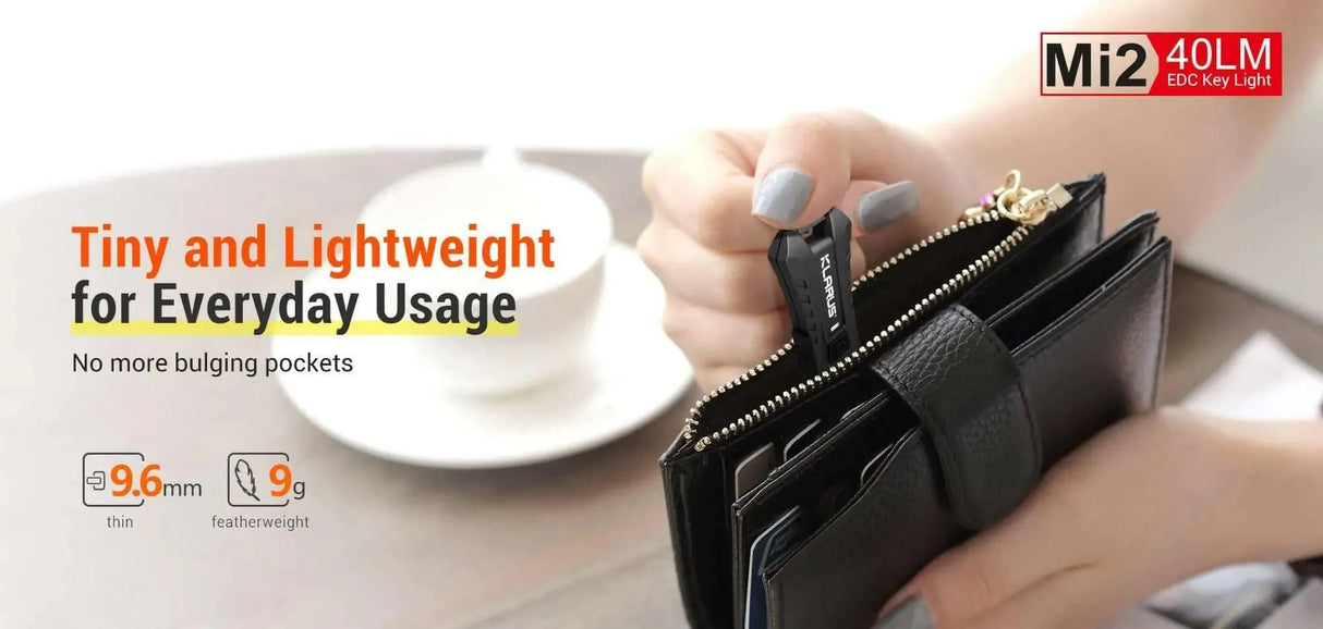 KLARUS Mi2 EDC Keychain Flashlight – 40 Lumens, 2 Modes Klarus Keychain Lights.