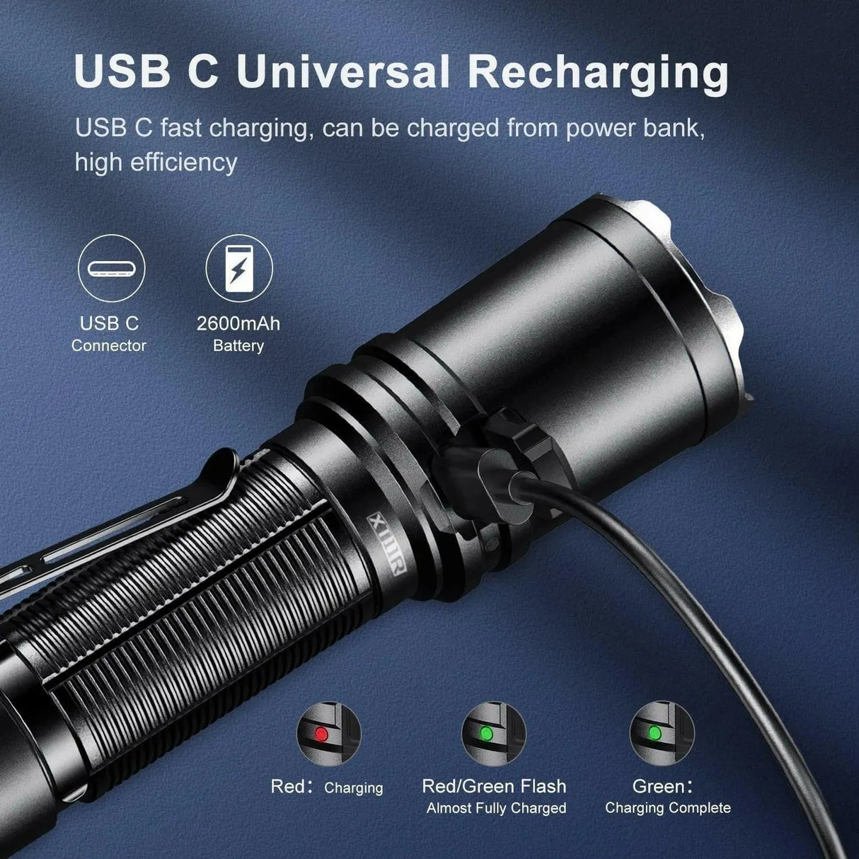 KLARUS XT11R Rechargeable EDC Flashlight – 1300 Lumens Klarus Tactical Flashlights.