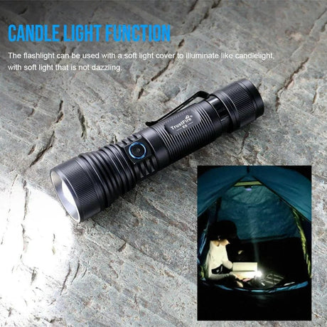 TrustFire E6 Flashlight – 1500 Lumens, USB-C, Magnetic Tail Trustfire EDC Flashlights.