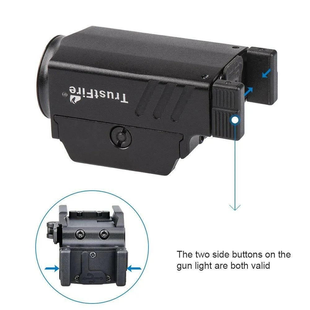 Trustfire GM23 Weapons Mounted Light – 800 Lumens, USB-C Trustfire Weapons-Mounted Lights.