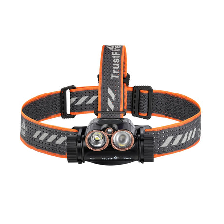TrustFire H7R rechargeable headlamp with spot, flood and red light sources