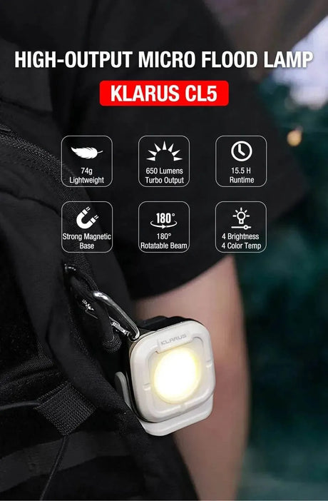 Klarus CL5 Mini Camping Lamp – Rechargeable Light for Hiking Klarus Camping Lanterns.