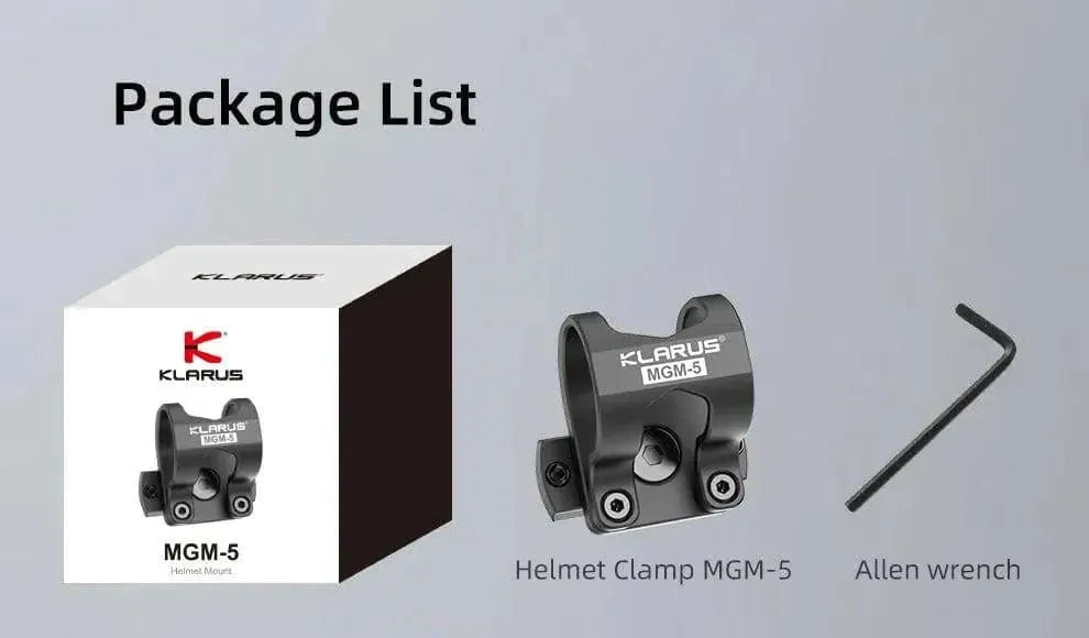 KLARUS MGM-5 Flashlight Helmet Mount – Versatile Tactical Mount Klarus Accessories.
