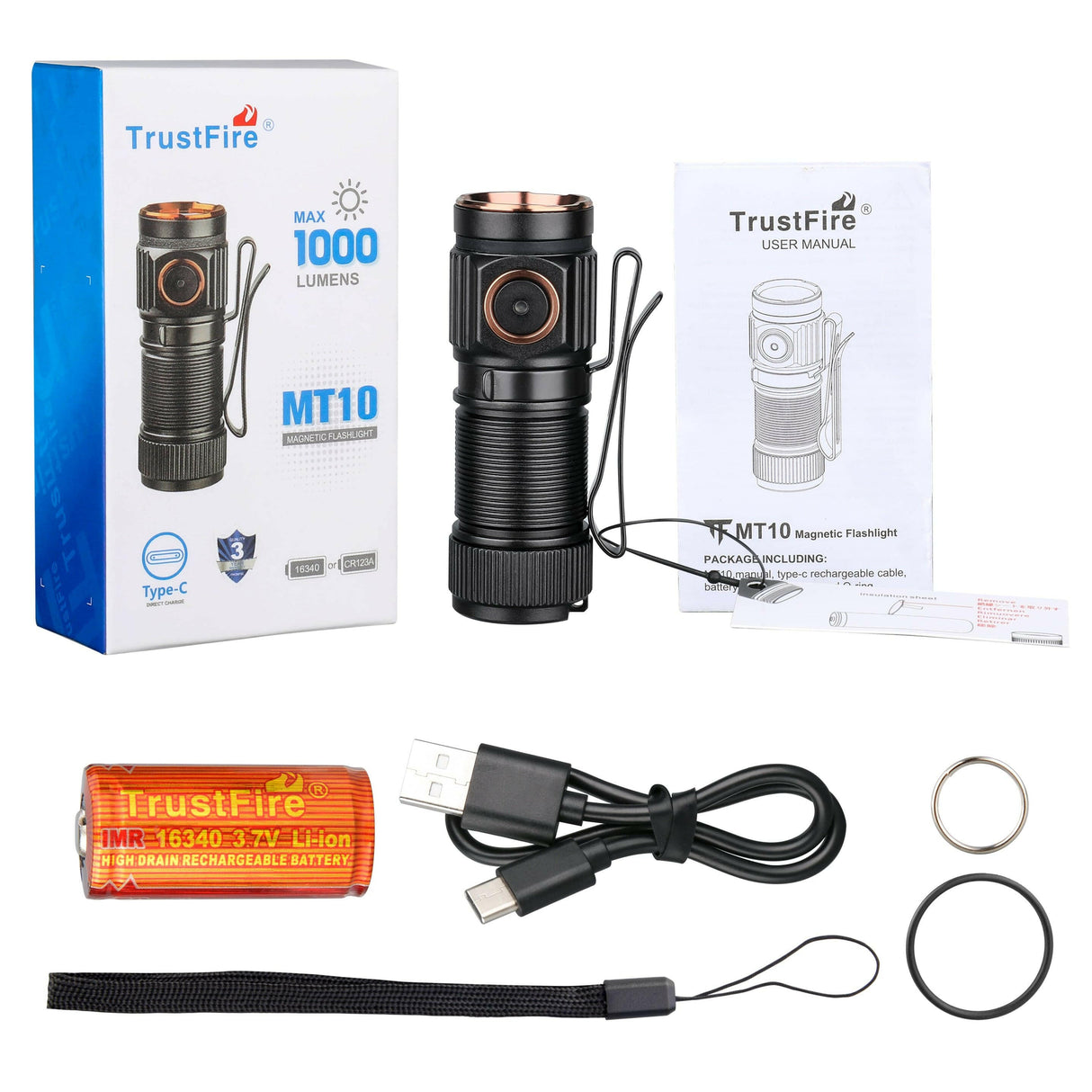 TrustFire MT10 Compact EDC Flashlight Trustfire EDC Flashlights.