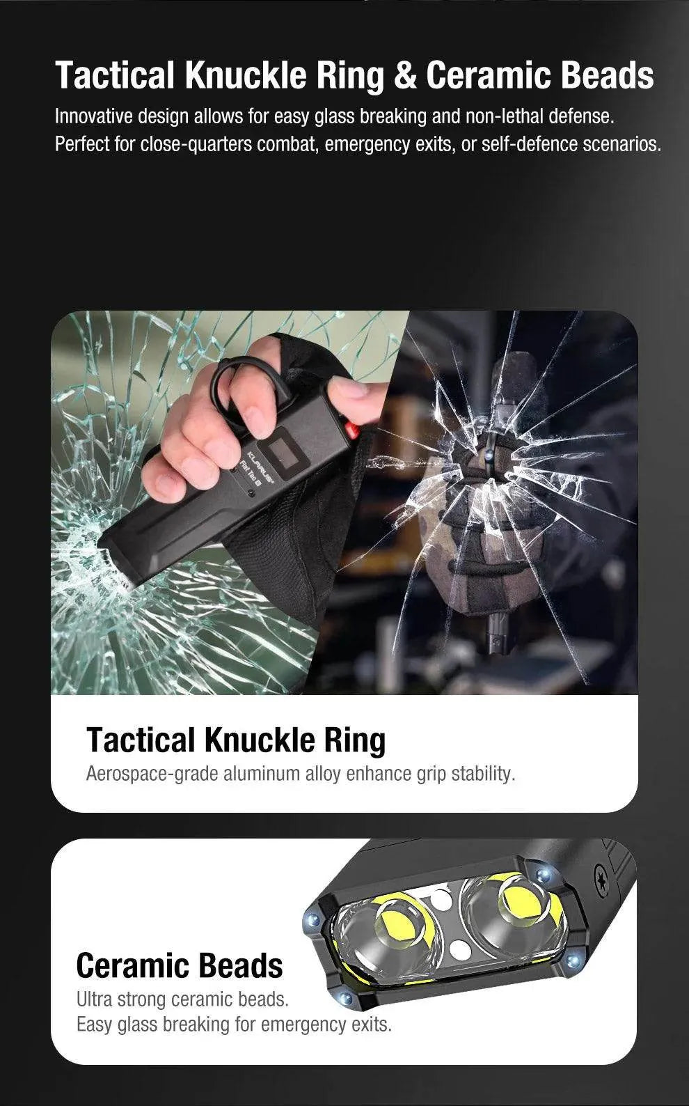 KLARUS FlatTac X1 Tactical EDC Flashlight | 4200 Lumens & Self-Defense Features Klarus EDC Flashlights.