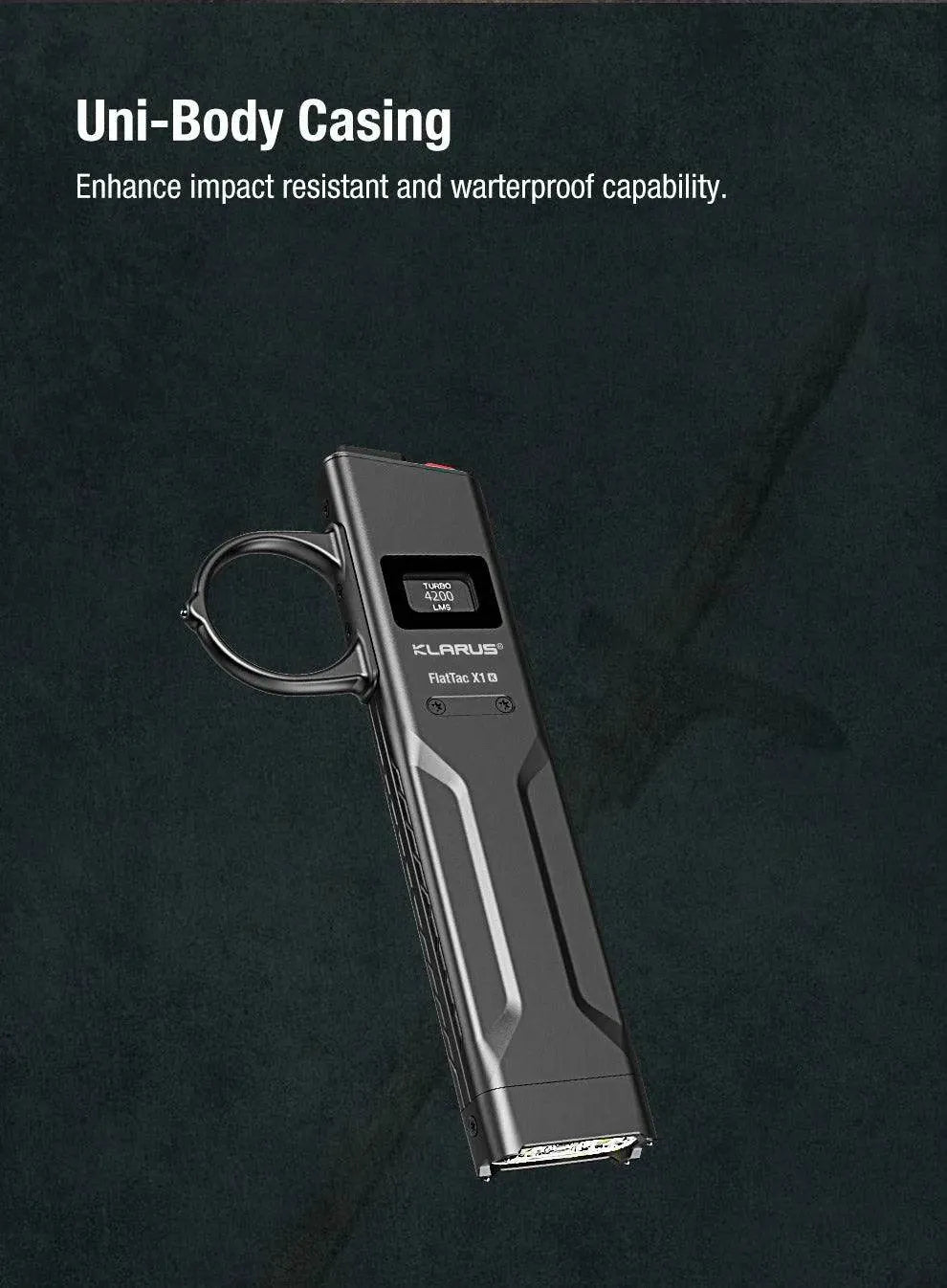 KLARUS FlatTac X1 Tactical EDC Flashlight | 4200 Lumens & Self-Defense Features Klarus EDC Flashlights.