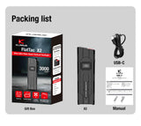 KLARUS X2 Ultra-Thin EDC Tactical Flashlight for Law Enforcement & Duty Carry