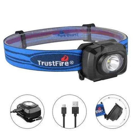 HL3R Headlamp – 200 Lumens, Dual Power, Water-Resistant Trustfire Headlamps.