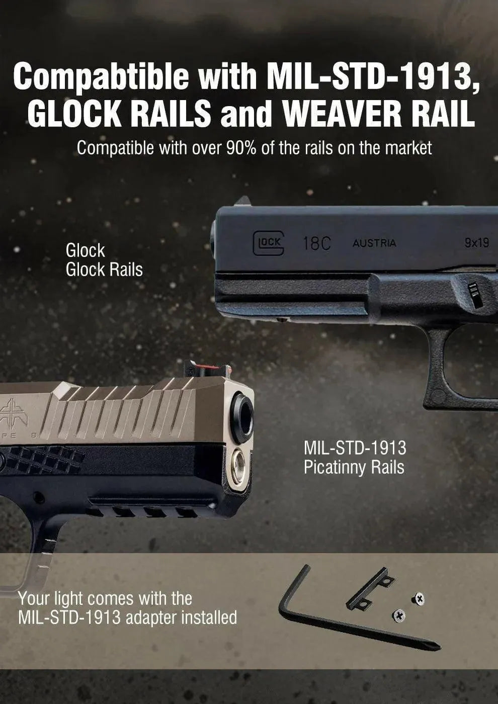 KLARUS GL1 Tactical Light – 600 Lumens, Compact, Tough Klarus Tactical Lights.