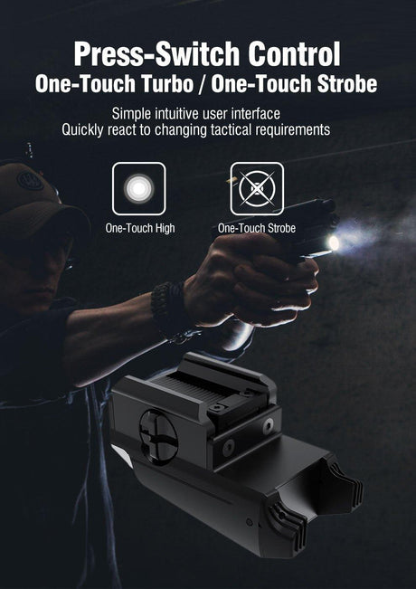 KLARUS GL1 Gun Light – 600 Lumens, Compact, Tough, Tactical - Bright Light LED 