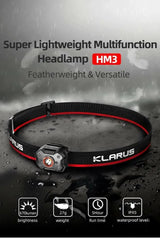 KLARUS HM3 Multifunction Headlamp – 670 Lumens, Lightweight Klarus Headlamps.