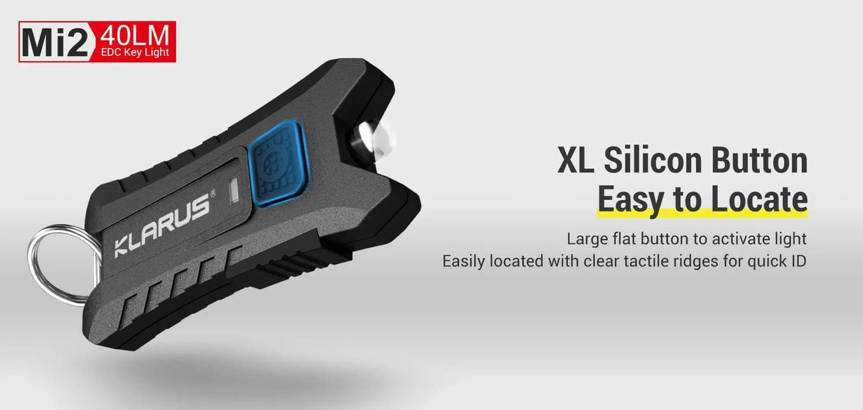 KLARUS Mi2 EDC Keychain Flashlight – 40 Lumens, 2 Modes Klarus Keychain Lights.