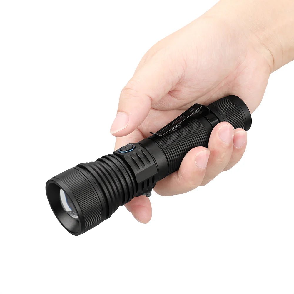 TrustFire E6 Rechargeable Flashlight – 1500 Lumens, Magnetic Tail, Dual-Clip, 1804 ft Beam, USB-C Rechargeable - Bright Light LED