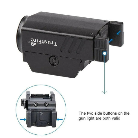 Trustfire GM23 Weapons Mounted Light – 800 Lumens, USB-C Trustfire Weapons-Mounted Lights.