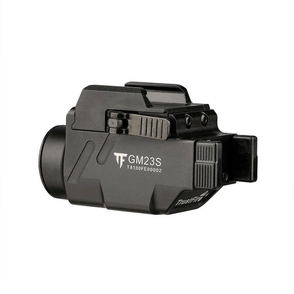 Trustfire GM23 Rail Mounted Rechargeable Pistol Light, LED White, For Hunting/Shooting, 3 Year Warranty
