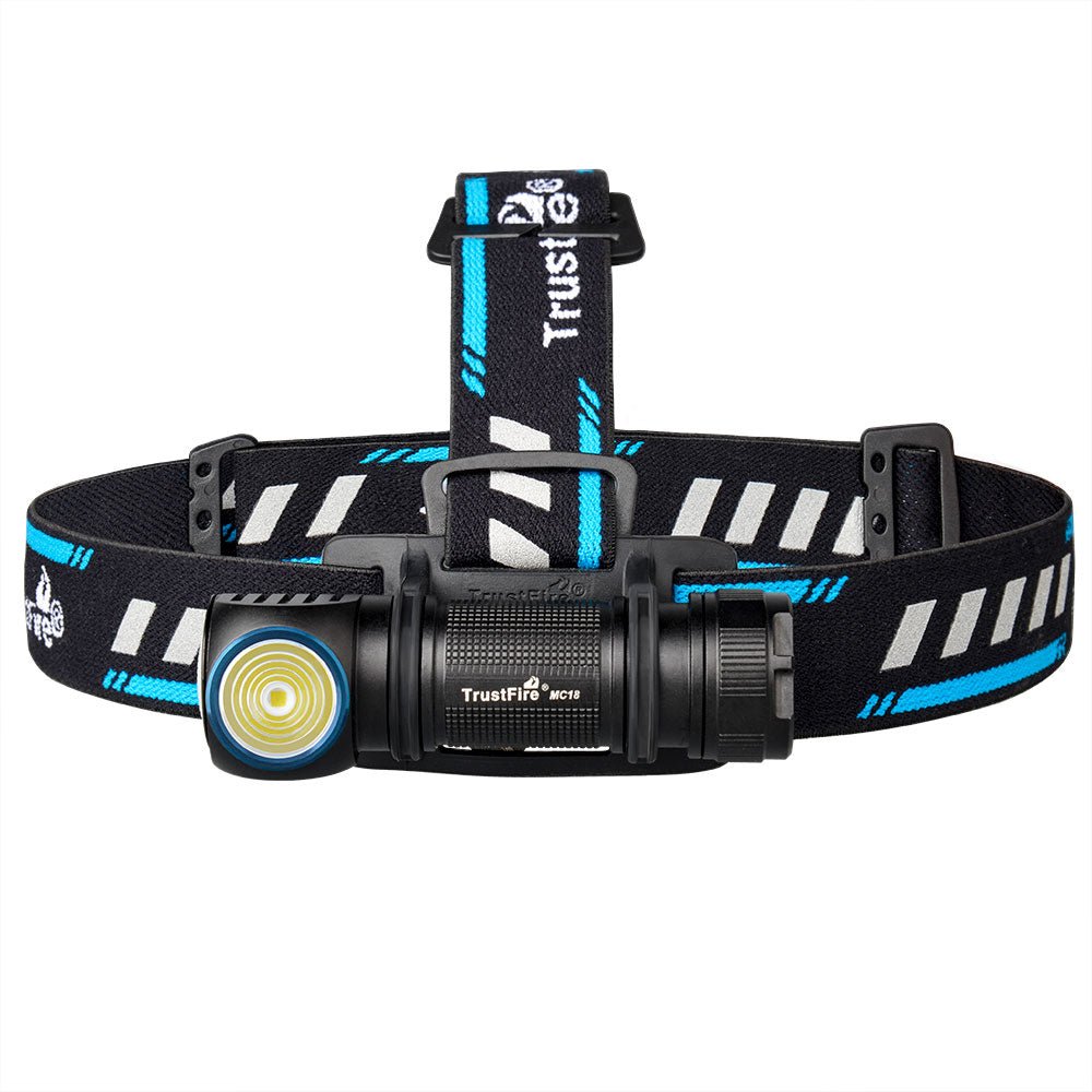 TrustFire MC18 Rechargeable Headlamp – 1200 Lumens, Magnetic Charging, 377 ft Beam, IPX8 Waterproof - Bright Light LED